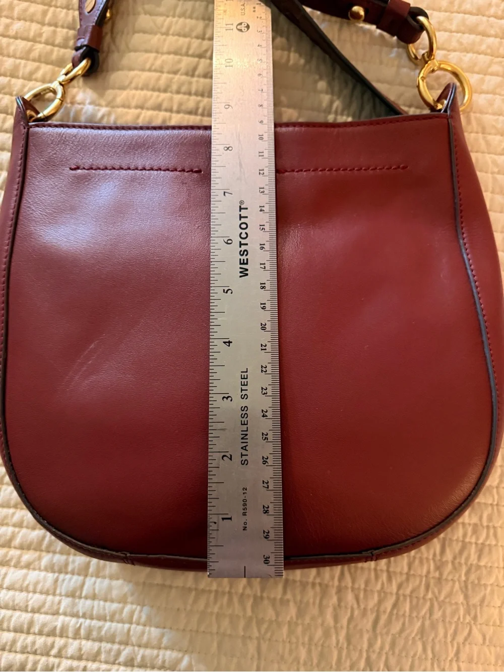 Cole Haan Women's Leather Cross Body Bag in Rich Burgundy